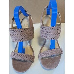 Lauren Conrad Women 9M Block Heel Mauve Sandals Slingback Special Occasion Prom